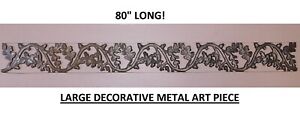 6 Feet Nos Vintage Decorative Metal Hanging Wall Art Oak Leaf Acorn Panel Si