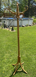 Vintage Coat Rack Bentwood Hall Tree Made In Poland Stand