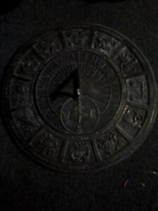Brass Sun Dial With All Zodiac Signs About 12 Around 