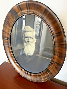 Antique Photo And Tiger Oak Style Frame Old Man Beard 14 X 17 400 On Back