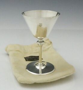 Tiffany Sterling Silver Cocktail Martini Goblet With Bag