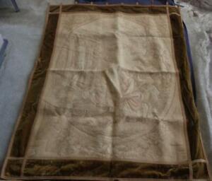 Beautiful Antique Wall Tapestry Velvet Edges Fully Lined Lovely Old Display