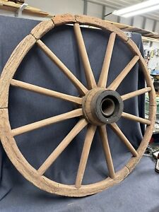 Antique Wood Wagon Wheel Large About 44 Inches Wagon Wheel Local Pick Up