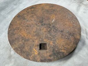 Antique Wood Cook Stove Iron Plate Lid 8 5 16 Dia Replacement Part Restore Pc