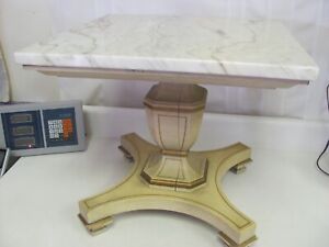 Wood Marble Top Side Table End Table 16 Tall 18 X 18 