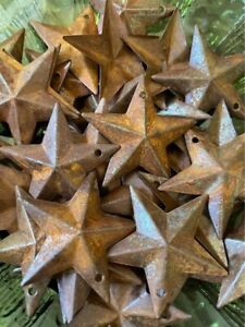 Lot Of 100 Rusty Barn Stars 1 5 Inch Rustic Primitive Country Rusted Dimensional