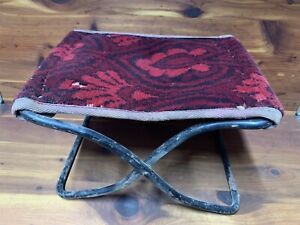 Antique Victorian Cast Iron Child S Folding Buggy Carriage Seat