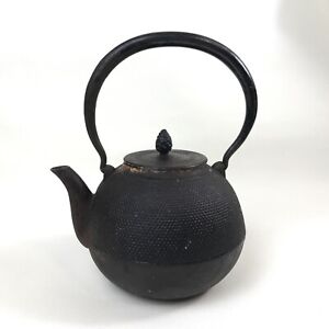 Vtg Japanese Tetsubin Nanbu Tekki Cast Iron Teapot Tea Kettle 9 As Is