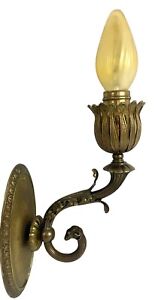 Antique Vintage C1905 Early Neoclassical Victorian Cast Bronze Sconce Restored