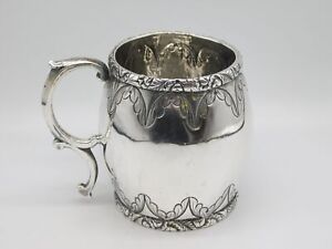 Early Rare Spanish Colonial Sterling Silver Barrel Cup Tankard Mug B