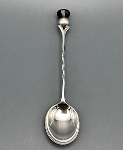 1962 William Johnson Sons Scottish Thistle Sterling Amethyst 4 Spoon