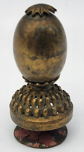 Antique Chinese Mandarin Qing Dynasty Gold Egg Hat Rank Button Finial Rare 
