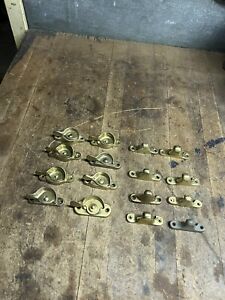Old Vintage Mid Century Window Sash Locks Eyebrow Cast Metal Hardware Parts Lot