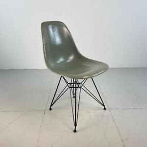 Vintage Eames For Herman Miller Dsr Chair Eiffel Base 50s 60s Seafoam Green