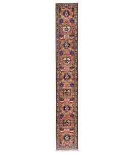 One Of A Kind Vintage Geometric 2 6x16 Bidjar Oriental Runner Rug Hallway Carpet