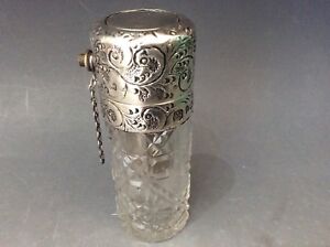 Rare Silver Scent Perfume Bottle Atomizer By Worrall 1908