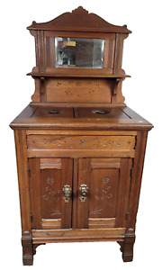 Walnut Victorian Parlor Icebox Enoch Farson Company Phila 