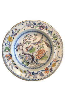 1815 Georgian Davenport Soup Bowl Or Plate Ironstone In Flying Bird Pattern