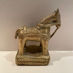 Antique India Mughal Period Brass Horse Figurine