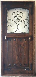 Rustic Reclaimed Lumber Square Top Dutch Door Solid Wood Story Book Winery