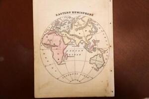 1857 Antique Cornell Atlas Map Eastern Hemisphere Excellent Detail
