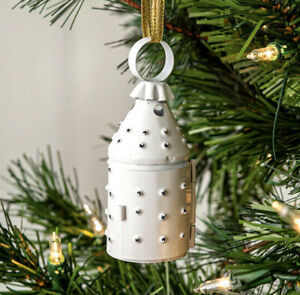 Primitive Colonial Style Mini Paul Revere Lantern Ornament Tin Punch 3 1 2 Tall