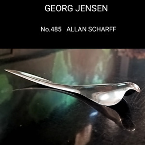 Georg Jensen No 485 By Allan Scharff Sterling Silver Letter Opener Weight 53 G 