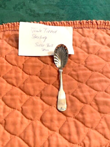 Vtg Antique 1880 Towle Sterling Silver Tipped Sugar Shell Spoon 5 3 4 Vguc