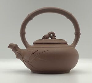 Vintage Signed Handmade Small Yixing Zisha Clay Teapot W Box