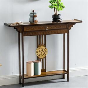 Unho Chinese Style Console Table Narrow Skinny Hallway Table Sofa Table W Drawer