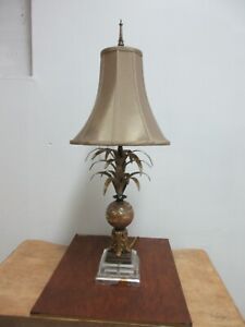 Fine Art Lamps Gold Gilt Mercury Glass Italian Regency Column Table Lamp Shade B