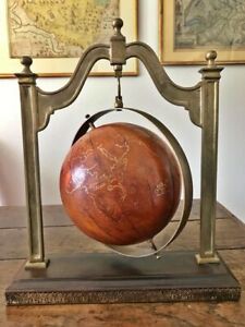 Decorative Globe Made Of Leather Circa 1960 1969 Sarreid Ltd 