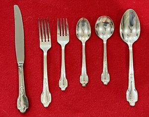 Vtg Antique Int L Silver Hotel Falmouth Flatware 6 Pc Place Setting 1900 1940