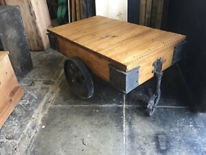 Rustic Victorian Style Railway Cart Bag Trolley Table Shelf Fitting Diy Kit Only