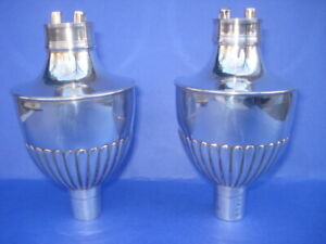 Pair Of 18th Century English Sterling Whale Oil Fonts Inserts For Candlesticks