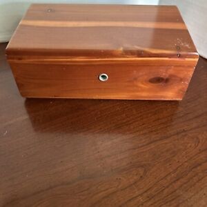 Vintage Lane Cedar Hope Chest Wooden Jewelry Trinket Box C C Alice Texas Cln