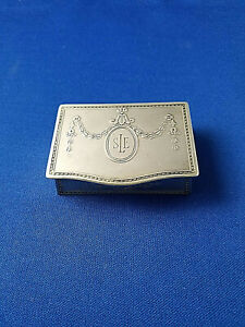 Antique Tiffany Co Sterling Silver Stamp Box