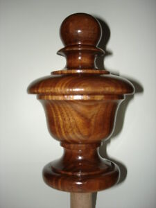 Wood Finial Unfinished For Newel Post Finial Or Cap Finial 34