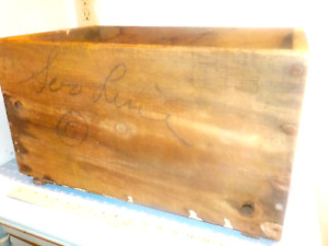 Vintage Old Shipping Crate Wooden Box Size 21 Soo Line Written On The Side