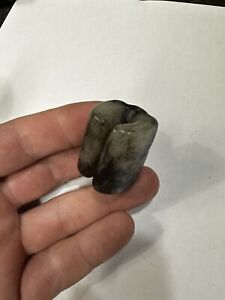 Chinese Black And White Jade Jue Toggle Ming Dynasty Nephrite Jade Carving
