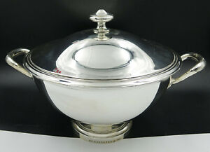 Wonderful Classic French Christofle Silver Plate Large Soup Tureen Mint