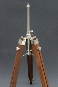 Nautical Decor Tripod Stand Brass Natural Wood Lamp Ghv01