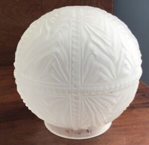 Antique Gas Lighting Frosted Embossed Gas Light Globe Shade 3 Fitter