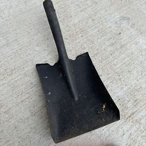 Vintage Shovel Spade Head Black Square Craft Tool Tempered No Handle