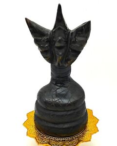 7 Naga Serpant Phaya Nak Snake 3 Heads Leklai Sacred Thai Amulet Statue 4052