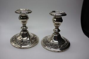 Gorham Weighted Sterling Silver Candlesticks Nice 