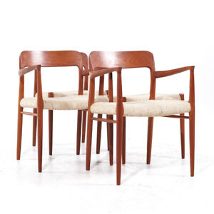 Niels Moller Mid Century Danish Teak Model 77 Dining Chairs Set Of 4