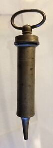 Early 19th Century Pewter Syringe Medical Quack 6 1 2 Long Extended Incised