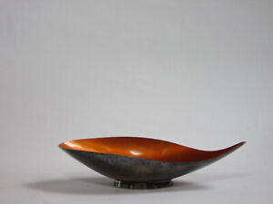 Reed Barton Orange Teardrop Enamel Silver Plate Dish 65 By John Prip