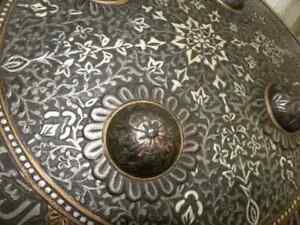 Indo Persian Museum Level Persian Warrior Shield Arabic Calligraphy Engraved